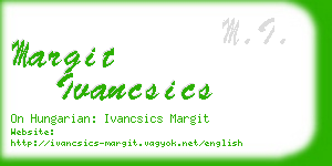 margit ivancsics business card
